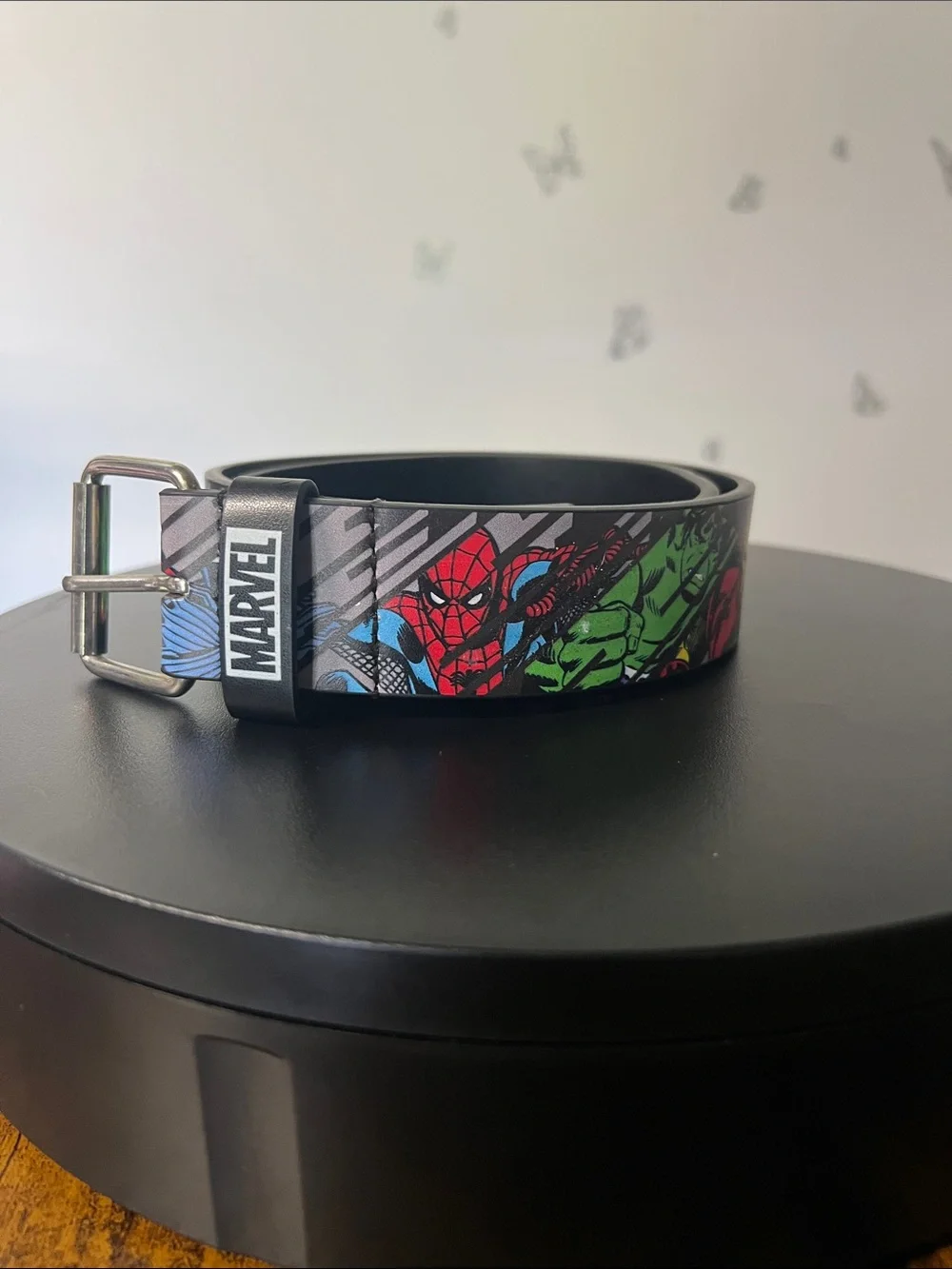 Marvel Spider-Man & Hulk Kids Black Graphic Belt